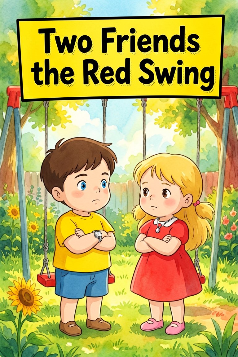 Two Friends on the Red Swing