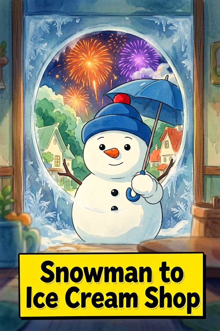 Snowman to Ice Cream Shop