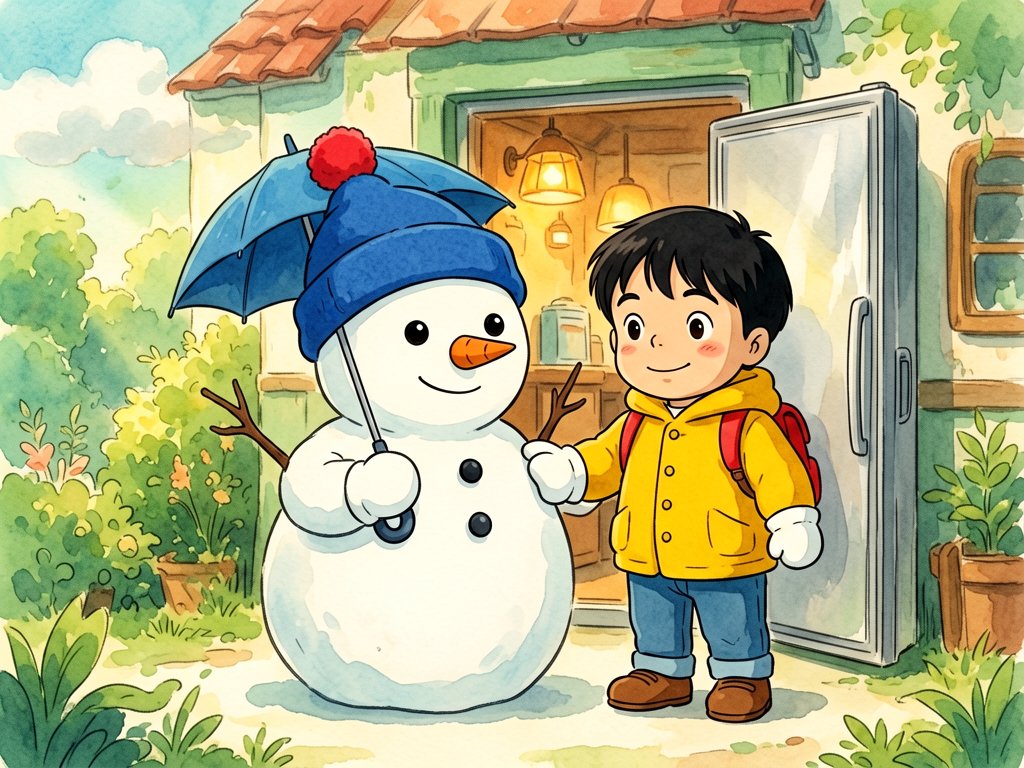 Snowman to Ice Cream Shop