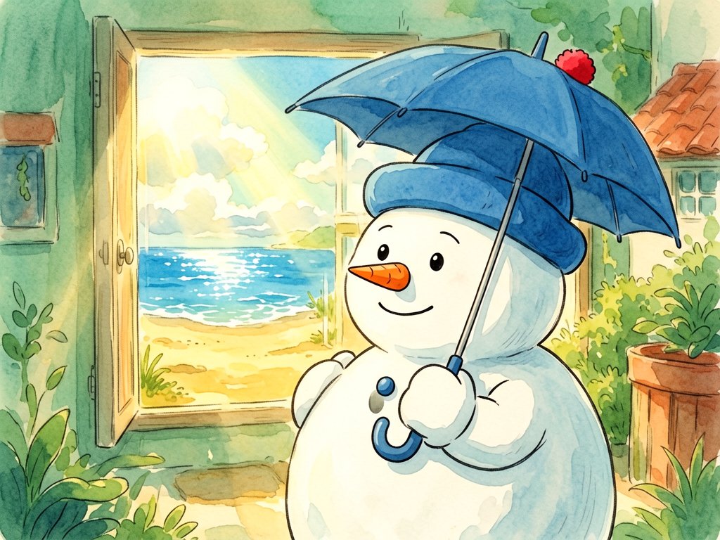Snowman to Ice Cream Shop