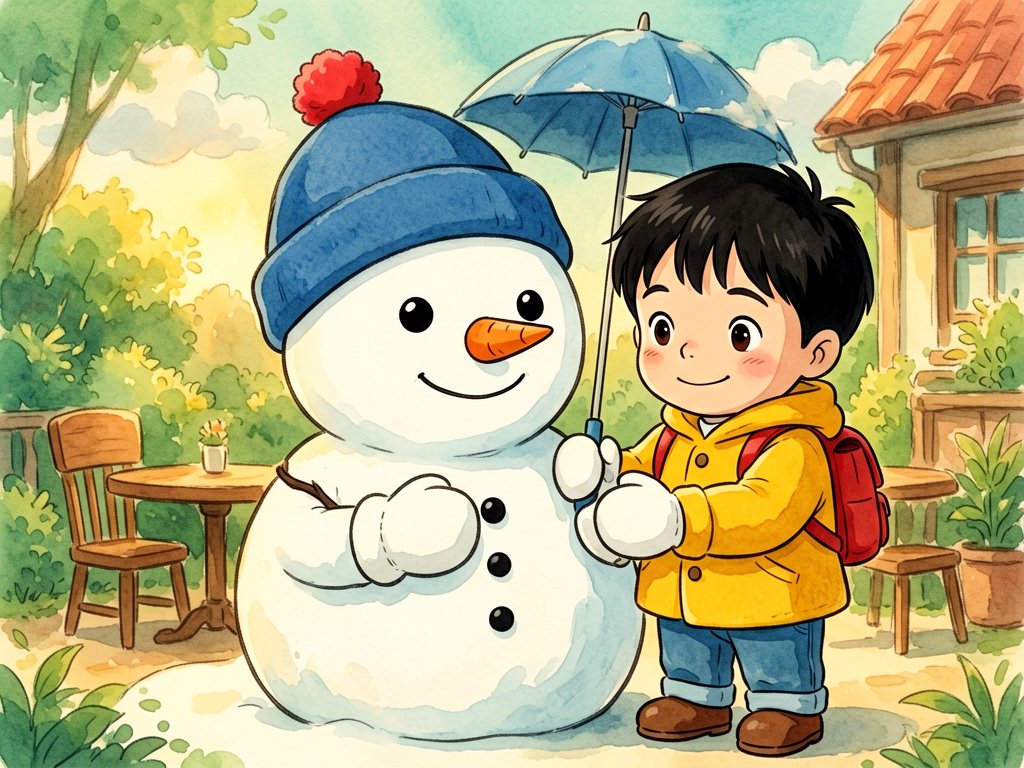 Snowman to Ice Cream Shop