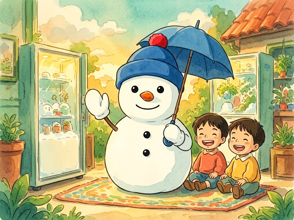 Snowman to Ice Cream Shop
