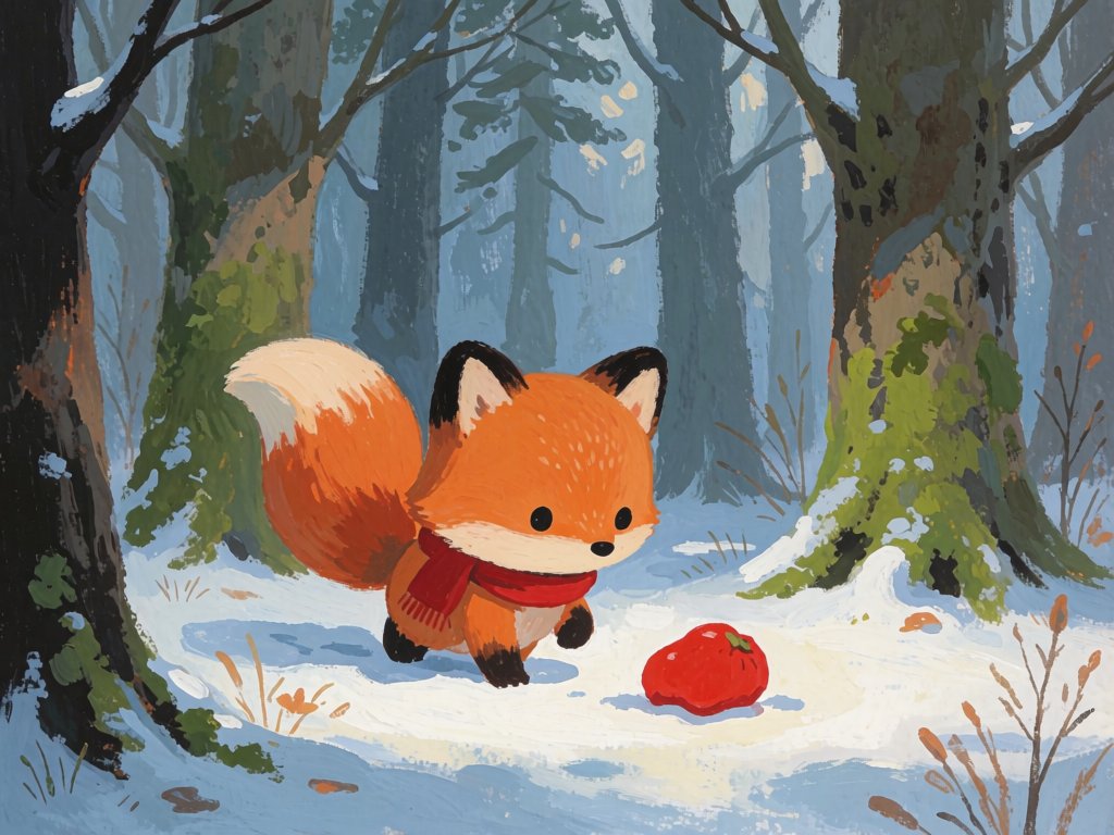 The Red Fox and the Mitten