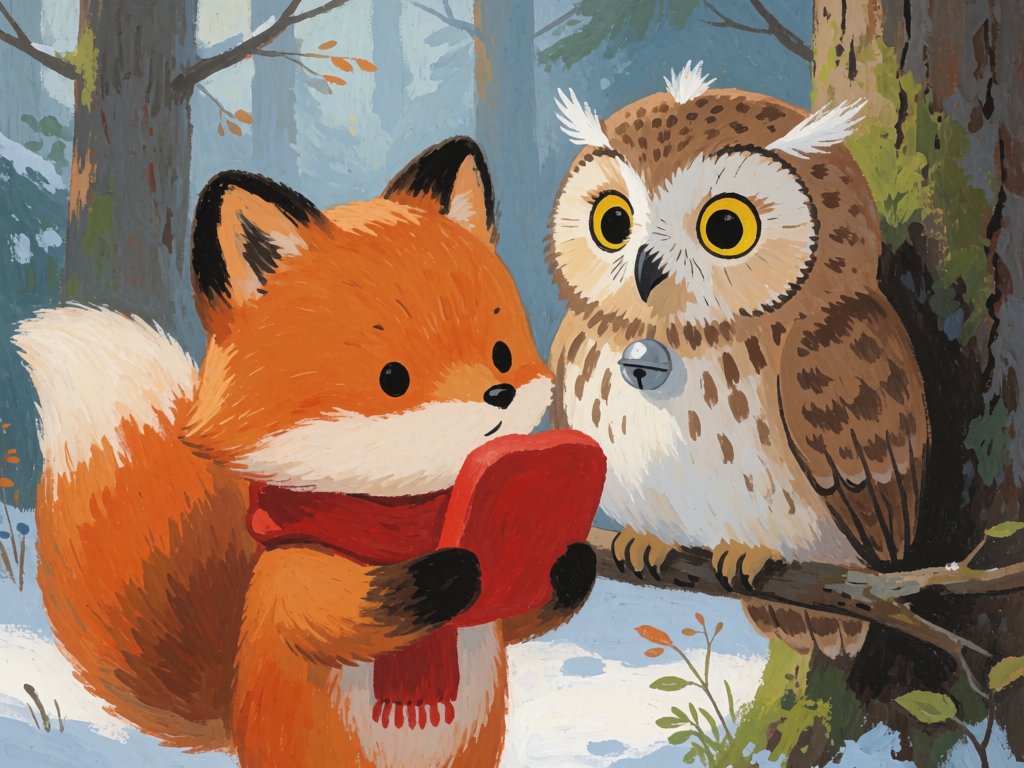 The Red Fox and the Mitten