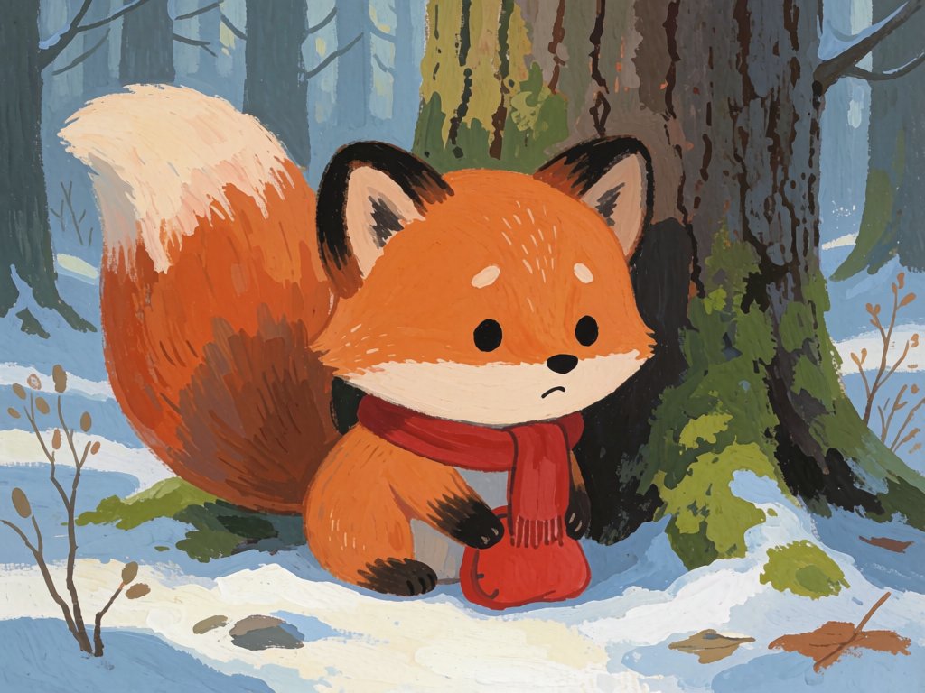 The Red Fox and the Mitten