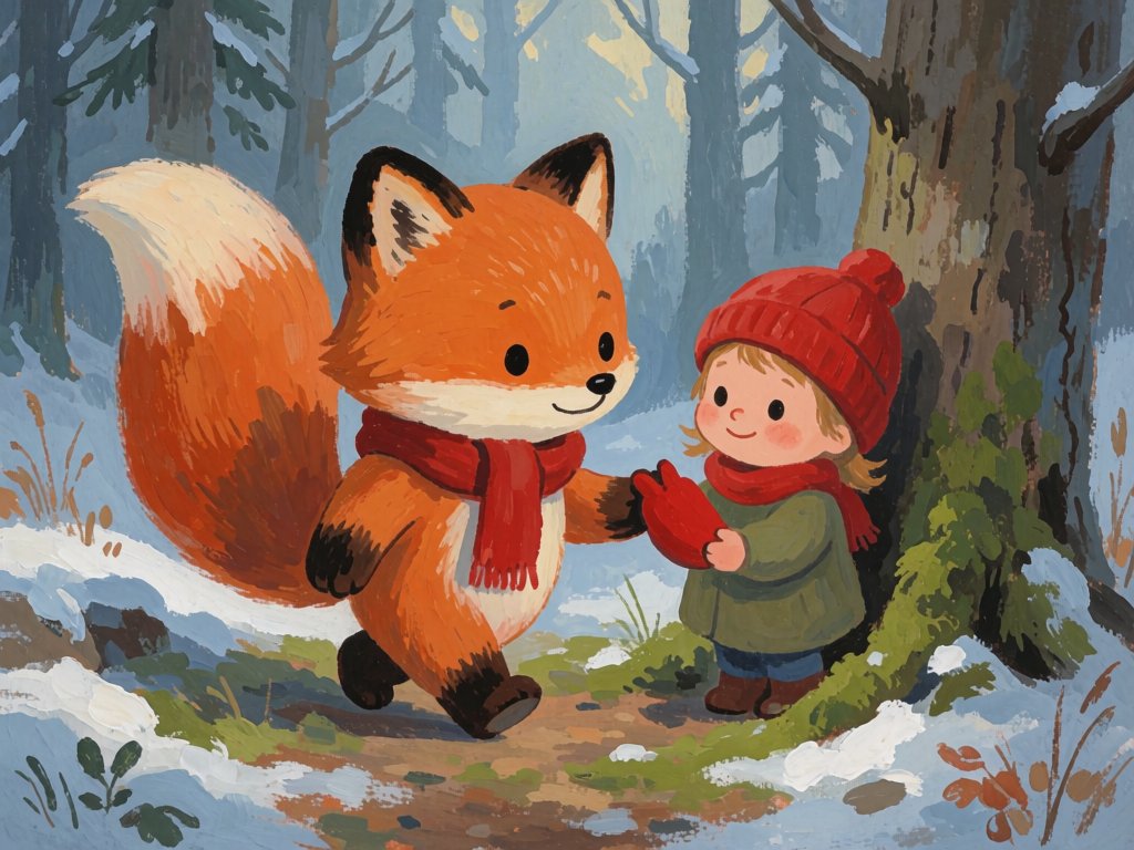 The Red Fox and the Mitten