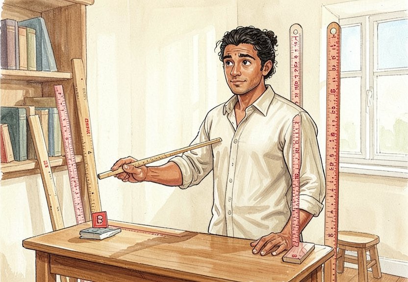 Comparing French centimeters to English inches.
