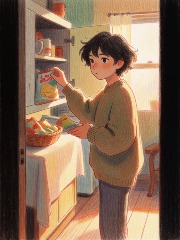 The quiet habit of reaching for a snack when the room goes silent.