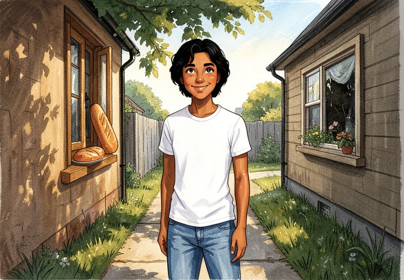 A smile shared on the path.
